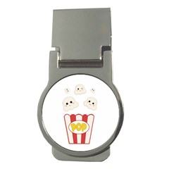 Cute Kawaii Popcorn Money Clips (round)  by Valentinaart