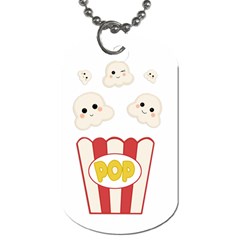 Cute Kawaii Popcorn Dog Tag (one Side) by Valentinaart