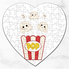 Cute Kawaii Popcorn Jigsaw Puzzle (heart) by Valentinaart