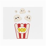 Cute Kawaii Popcorn Small Glasses Cloth Front