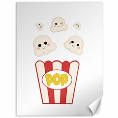 Cute Kawaii Popcorn Canvas 36  X 48   by Valentinaart