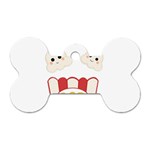 Cute Kawaii Popcorn Dog Tag Bone (One Side) Front