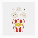 Cute Kawaii Popcorn Medium Glasses Cloth (2-Side) Front