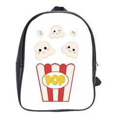 Cute Kawaii Popcorn School Bag (large) by Valentinaart