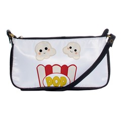 Cute Kawaii Popcorn Shoulder Clutch Bags by Valentinaart