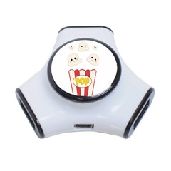 Cute Kawaii Popcorn 3-port Usb Hub by Valentinaart