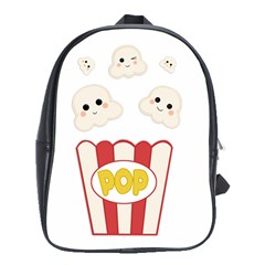 Cute Kawaii Popcorn School Bag (xl) by Valentinaart