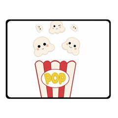 Cute Kawaii Popcorn Double Sided Fleece Blanket (small)  by Valentinaart