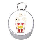 Cute Kawaii Popcorn Mini Silver Compasses Front