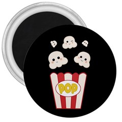 Cute Kawaii Popcorn 3  Magnets