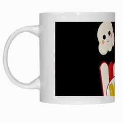 Cute Kawaii Popcorn White Mugs