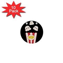 Cute Kawaii Popcorn 1  Mini Buttons (10 pack) 