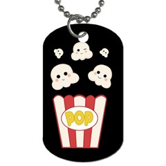 Cute Kawaii Popcorn Dog Tag (One Side)