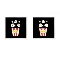 Cute Kawaii Popcorn Cufflinks (Square)