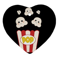 Cute Kawaii Popcorn Heart Ornament (Two Sides)