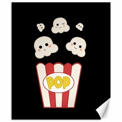 Cute Kawaii Popcorn Canvas 8  x 10 