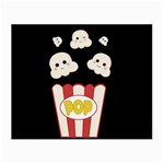 Cute Kawaii Popcorn Small Glasses Cloth (2-Side) Front