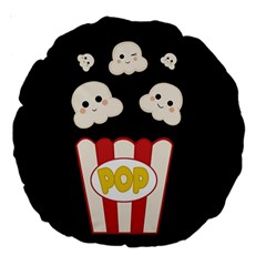 Cute Kawaii Popcorn Large 18  Premium Round Cushions