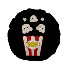 Cute Kawaii Popcorn Standard 15  Premium Flano Round Cushions