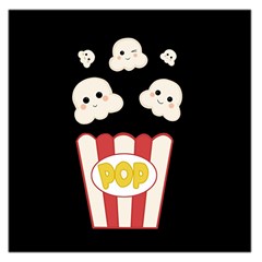 Cute Kawaii Popcorn Large Satin Scarf (Square)