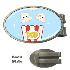 Cute Kawaii Popcorn Money Clips (oval)  by Valentinaart