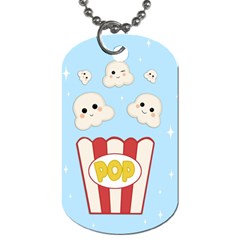 Cute Kawaii Popcorn Dog Tag (two Sides) by Valentinaart