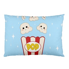 Cute Kawaii Popcorn Pillow Case by Valentinaart