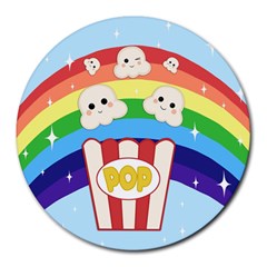 Cute Kawaii Popcorn Round Mousepads