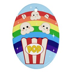 Cute Kawaii Popcorn Ornament (Oval)