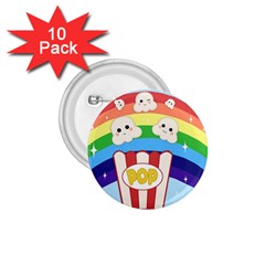 Cute Kawaii Popcorn 1.75  Buttons (10 pack)