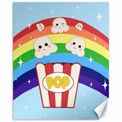 Cute Kawaii Popcorn Canvas 16  x 20  