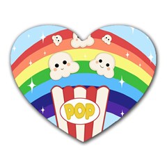 Cute Kawaii Popcorn Heart Mousepads