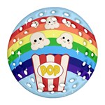 Cute Kawaii Popcorn Round Filigree Ornament (Two Sides) Front