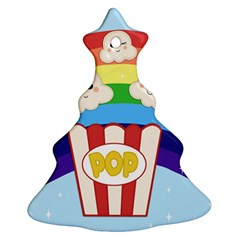 Cute Kawaii Popcorn Christmas Tree Ornament (Two Sides)