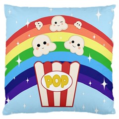 Cute Kawaii Popcorn Large Cushion Case (Two Sides)