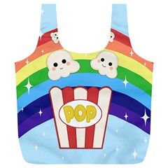 Cute Kawaii Popcorn Full Print Recycle Bags (L) 