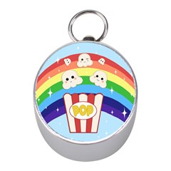 Cute Kawaii Popcorn Mini Silver Compasses