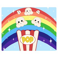 Cute Kawaii Popcorn Double Sided Flano Blanket (Medium) 