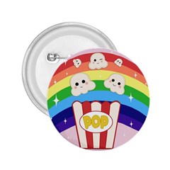 Cute Kawaii Popcorn 2 25  Buttons by Valentinaart