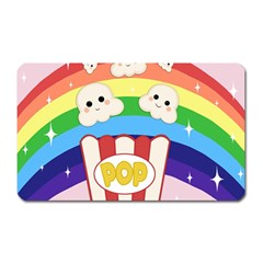 Cute Kawaii Popcorn Magnet (rectangular) by Valentinaart