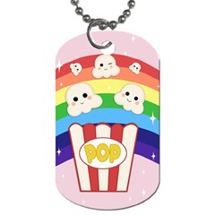 Cute Kawaii Popcorn Dog Tag (two Sides) by Valentinaart