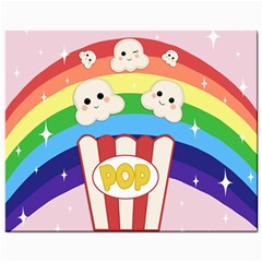 Cute Kawaii Popcorn Mini Button Earrings by Valentinaart