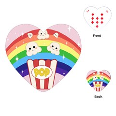 Cute Kawaii Popcorn Playing Cards (heart)  by Valentinaart