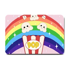 Cute Kawaii Popcorn Small Doormat  by Valentinaart