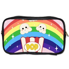 Cute Kawaii Popcorn Toiletries Bags 2-side by Valentinaart