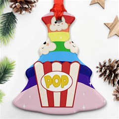 Cute Kawaii Popcorn Christmas Tree Ornament (two Sides) by Valentinaart