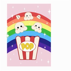 Cute Kawaii Popcorn Large Garden Flag (two Sides) by Valentinaart