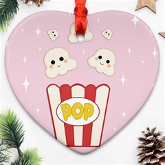 Cute Kawaii Popcorn Ornament (heart) by Valentinaart