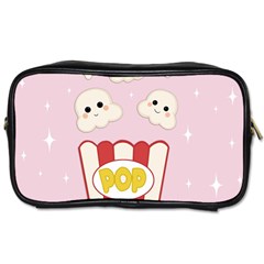 Cute Kawaii Popcorn Toiletries Bags 2-side by Valentinaart