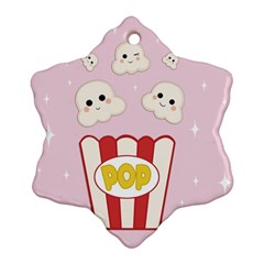 Cute Kawaii Popcorn Ornament (snowflake) by Valentinaart